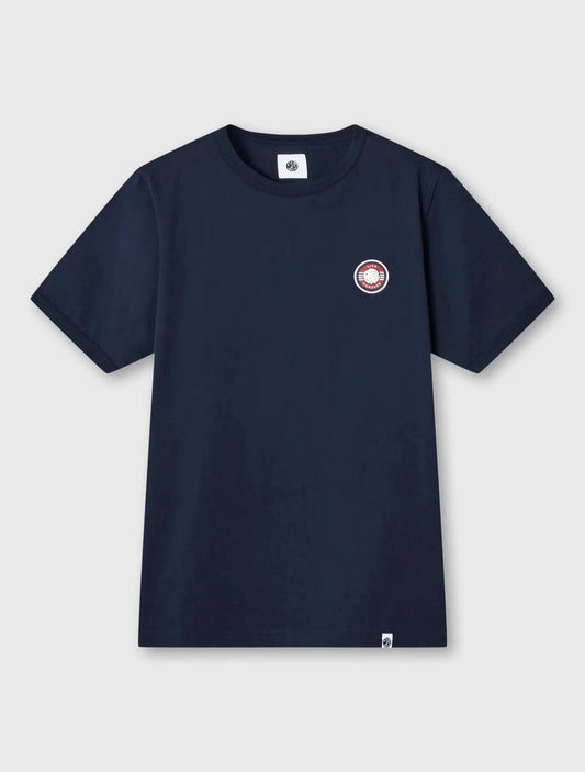 Pretty Green Live Forever Badge T-Shirt In Navy - RD1 Clothing