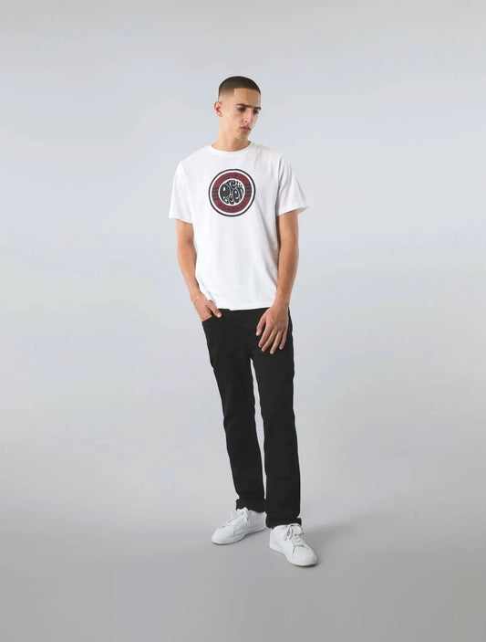 Pretty Green Live Forever Logo T-Shirt In White - RD1 Clothing