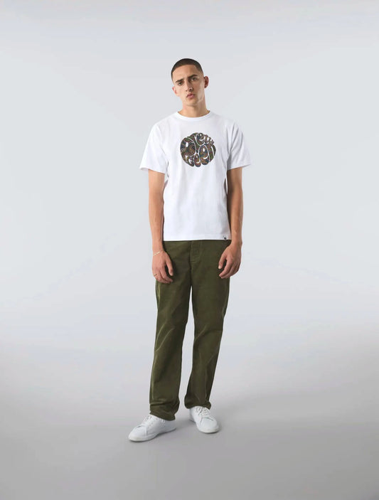 Pretty Green 15th Anniversary Paisley Logo T-Shirt In White - RD1 Clothing
