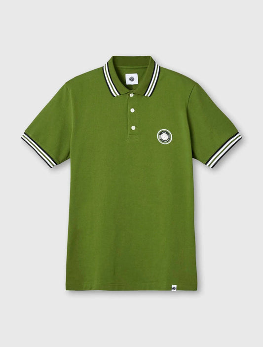 Pretty Green Live Forever Tipped Polo In Green - RD1 Clothing