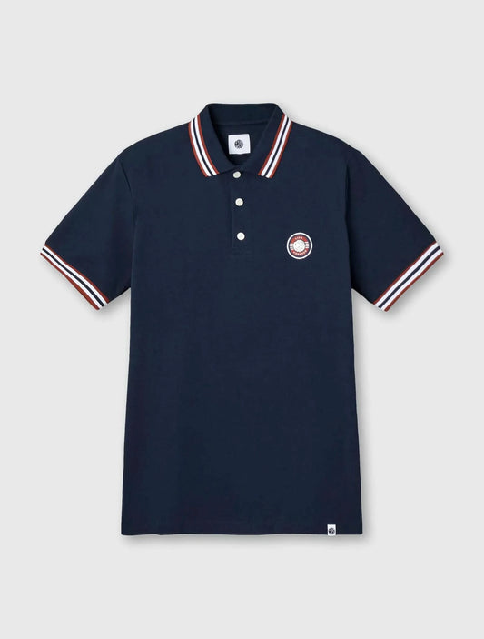 Pretty Green Live Forever Tipped Polo In Navy - RD1 Clothing