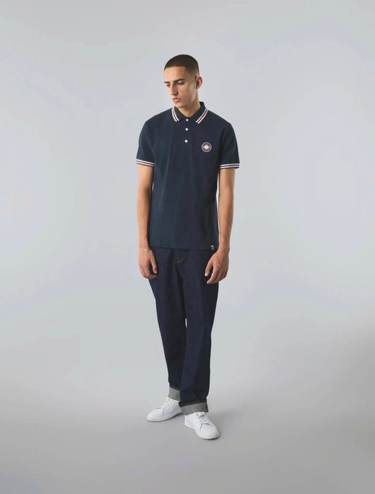 Pretty Green Live Forever Tipped Polo In Navy - RD1 Clothing