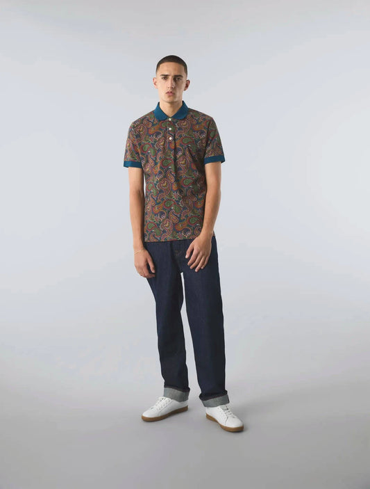 Pretty Green 15th Anniversary Paisley Polo In Multicolour - RD1 Clothing