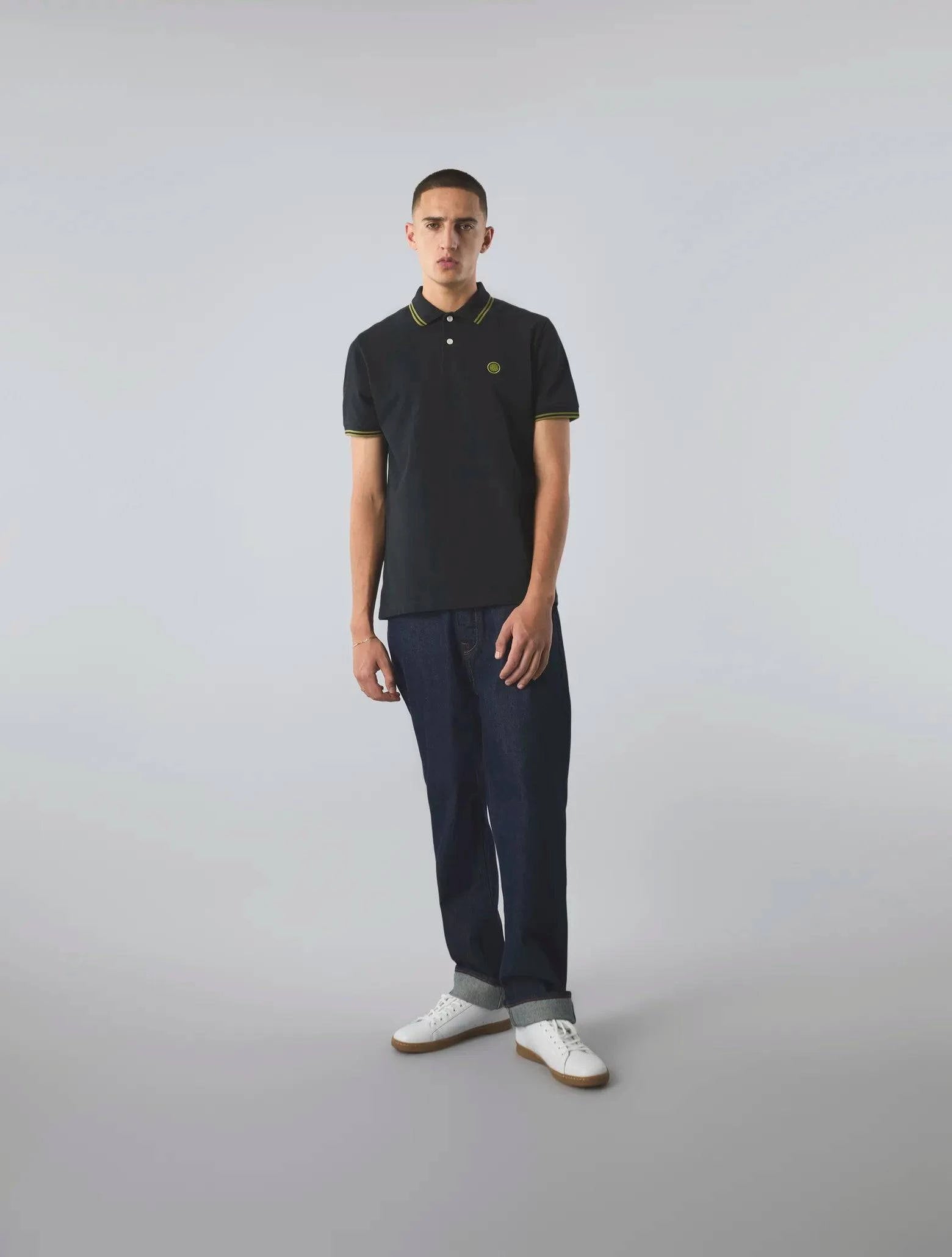Pretty Green 15th Anniversary Barton Polo In Black - RD1 Clothing