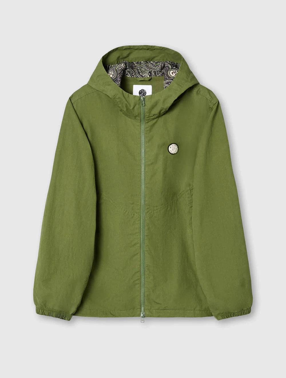 Pretty Green Feltham Paisley Hooded Jacket in Khaki - RD1 Clothing