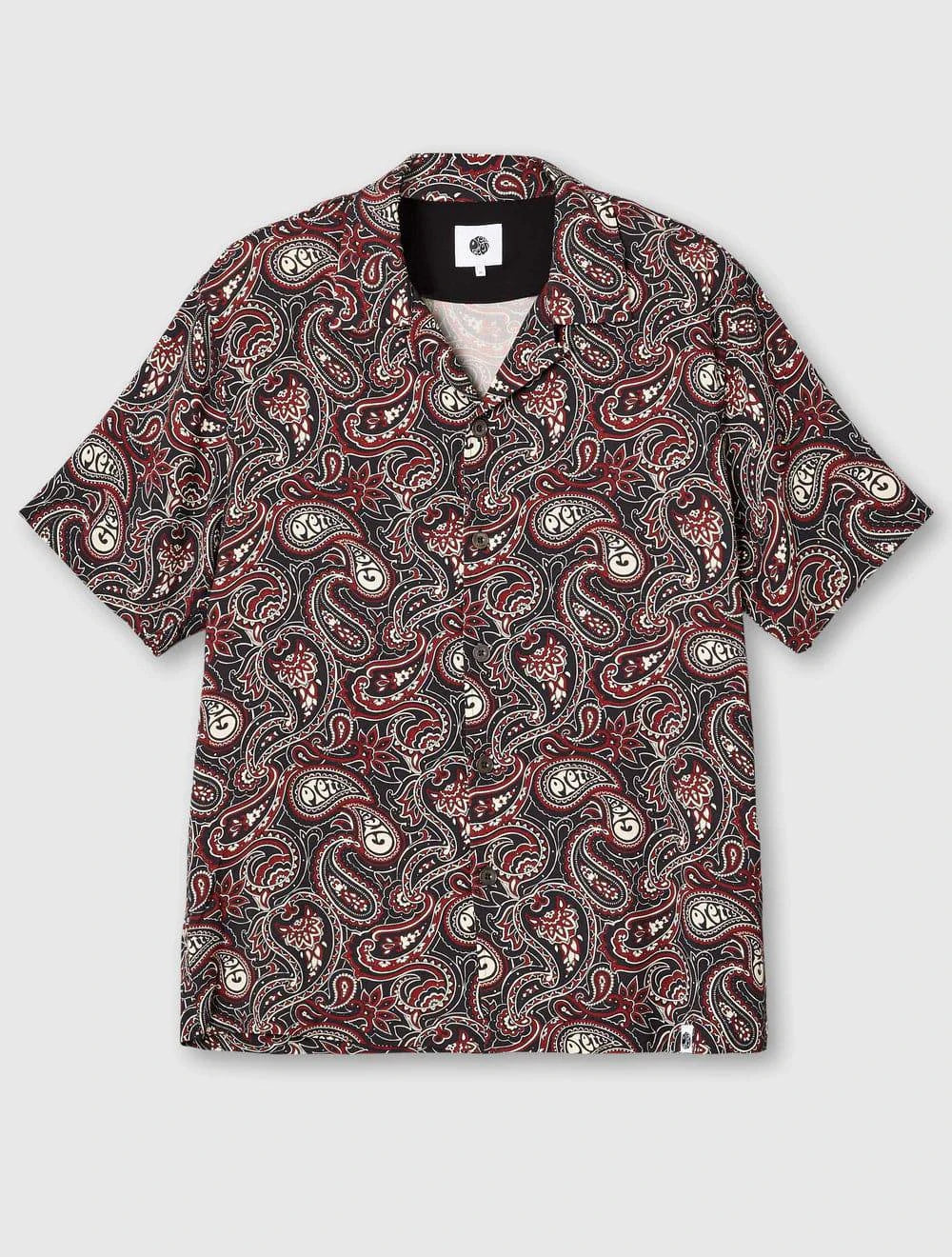 Pretty Green Feltham Paisley SS Shirt In Black - RD1 Clothing