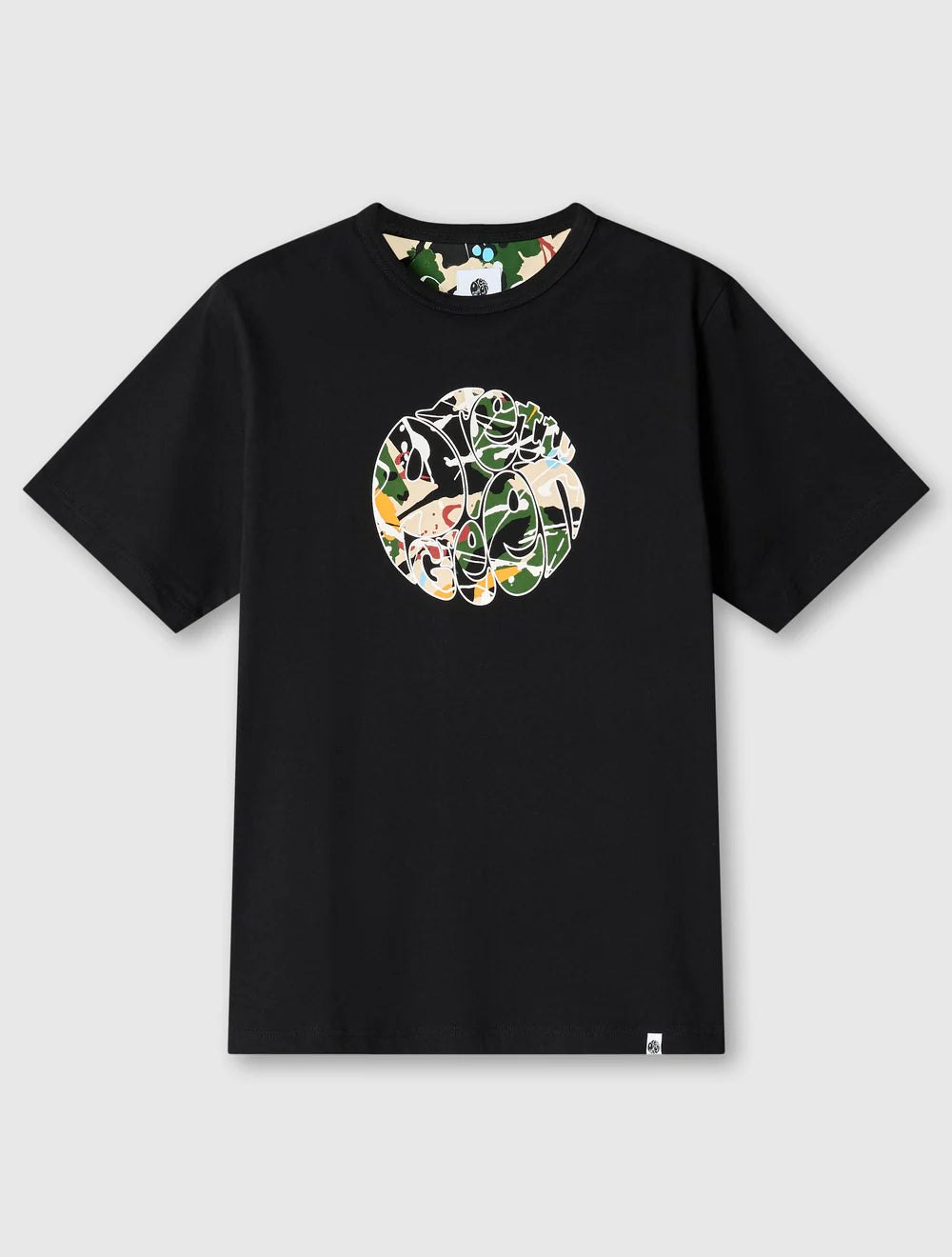 Pretty Green Convergence Logo T-Shirt Black