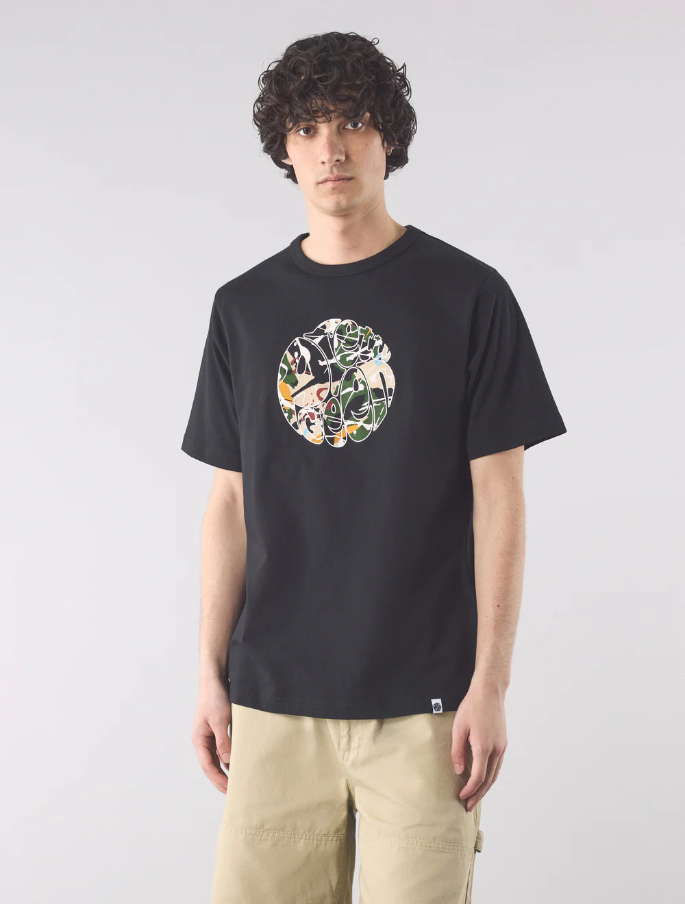 Pretty Green Convergence Logo T-Shirt Black