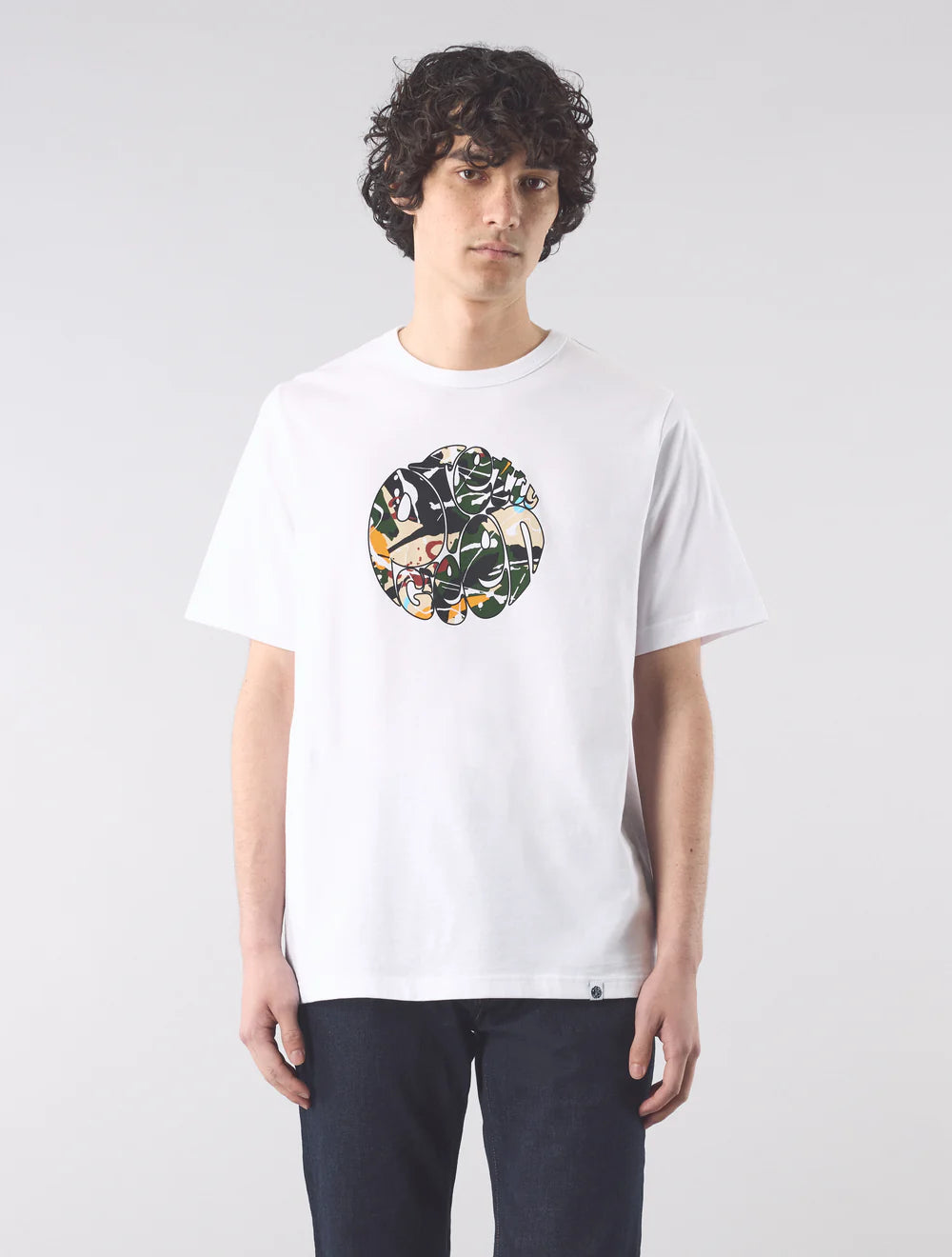 Pretty Green Convergence Logo T-Shirt In White