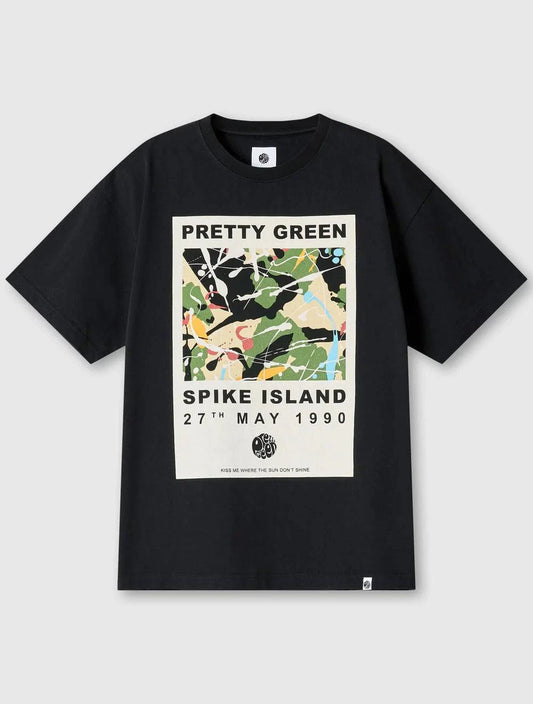 Pretty Green Spike Island T-Shirt Black - RD1 Clothing