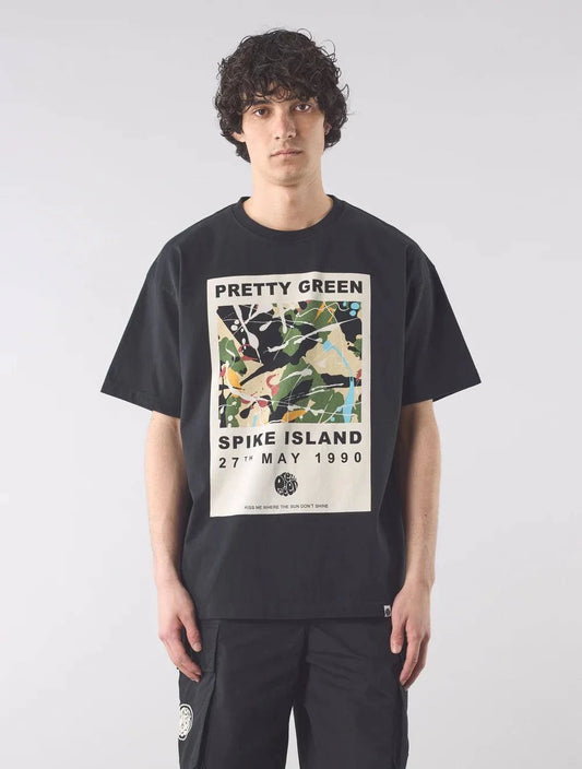 Pretty Green Spike Island T-Shirt Black - RD1 Clothing