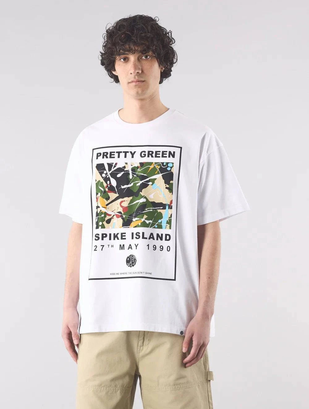 Pretty Green Spike Island T-Shirt White - RD1 Clothing