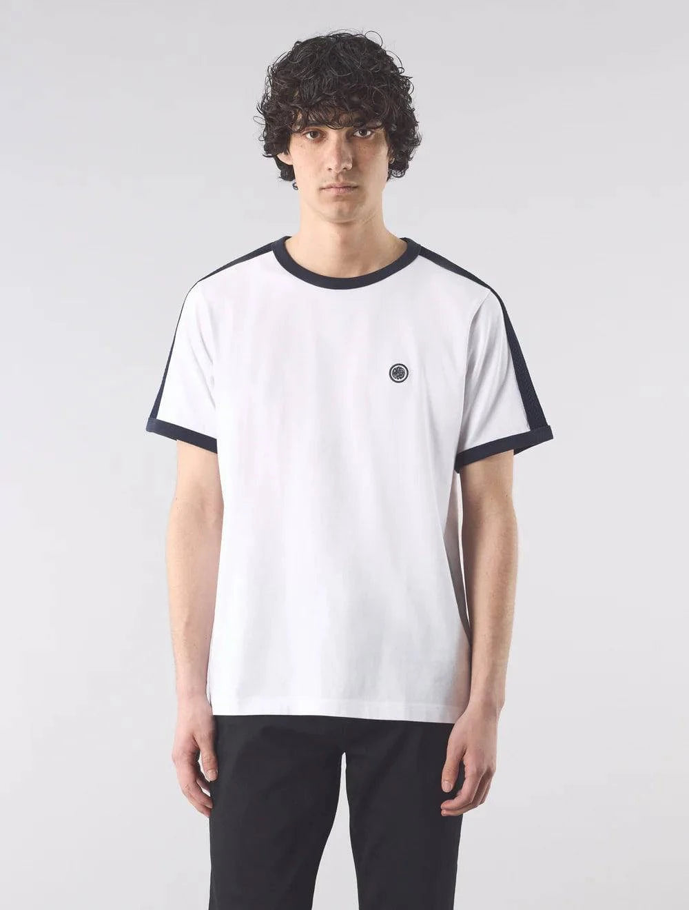 Pretty Green Denton T-Shirt White/Black - RD1 Clothing