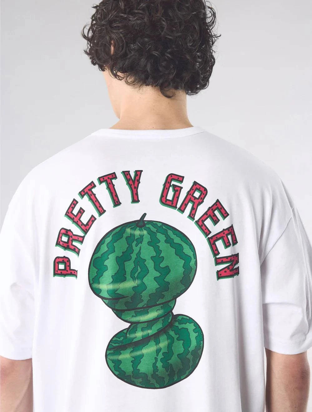 Pretty Green Twisted Melon T-Shirt White - RD1 Clothing