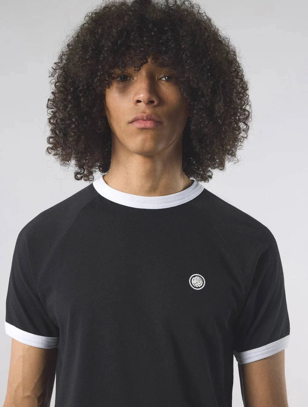 Pretty Green Boston Ringer T-Shirt Black - RD1 Clothing