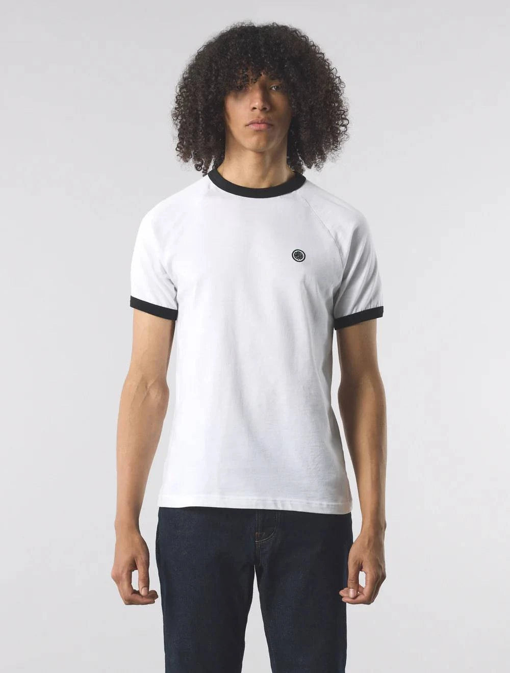 Pretty Green Boston Ringer T-Shirt White - RD1 Clothing