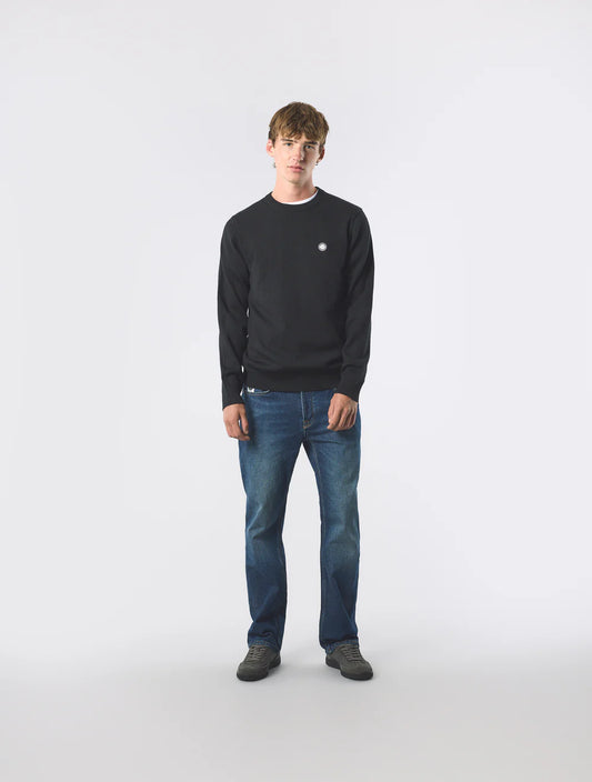 Pretty Green Crewneck Merino Blend Crew Black