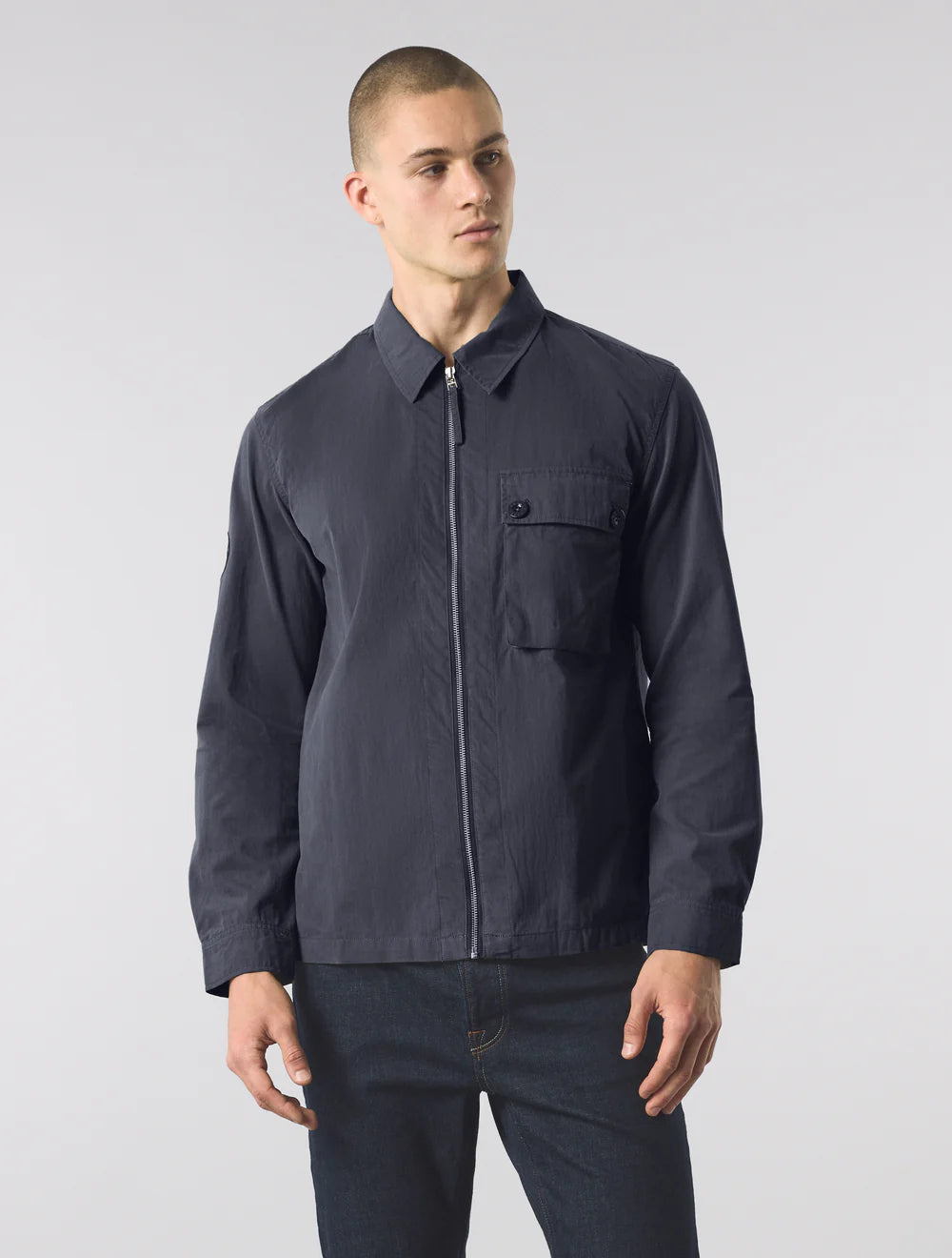 Pretty Green Feltham Overshirt Navy - RD1 Clothing