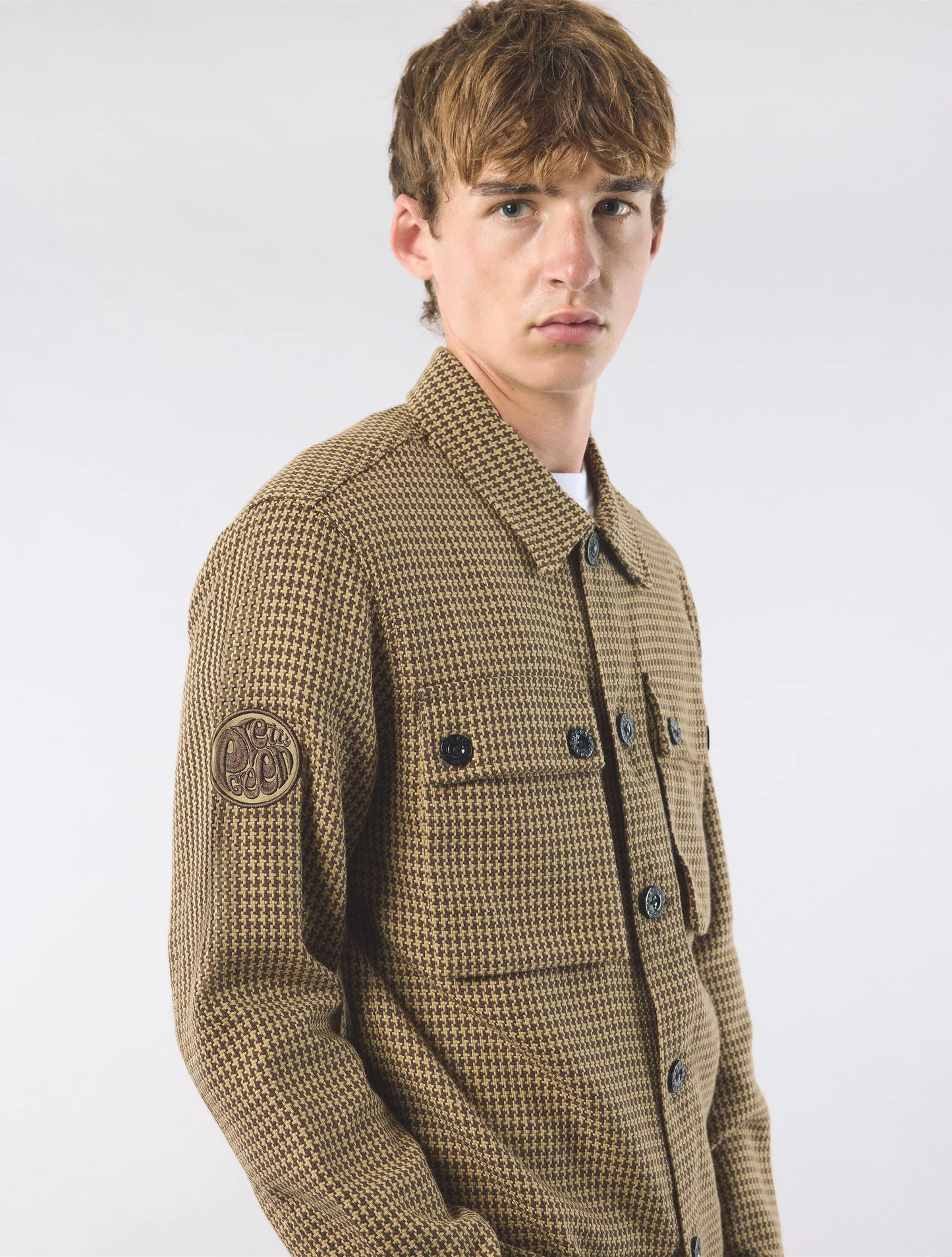 Pretty Green Kilburn Overshirt Taupe - RD1 Clothing