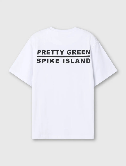Pretty Green Smithfield Box Logo T-Shirt White - RD1 Clothing