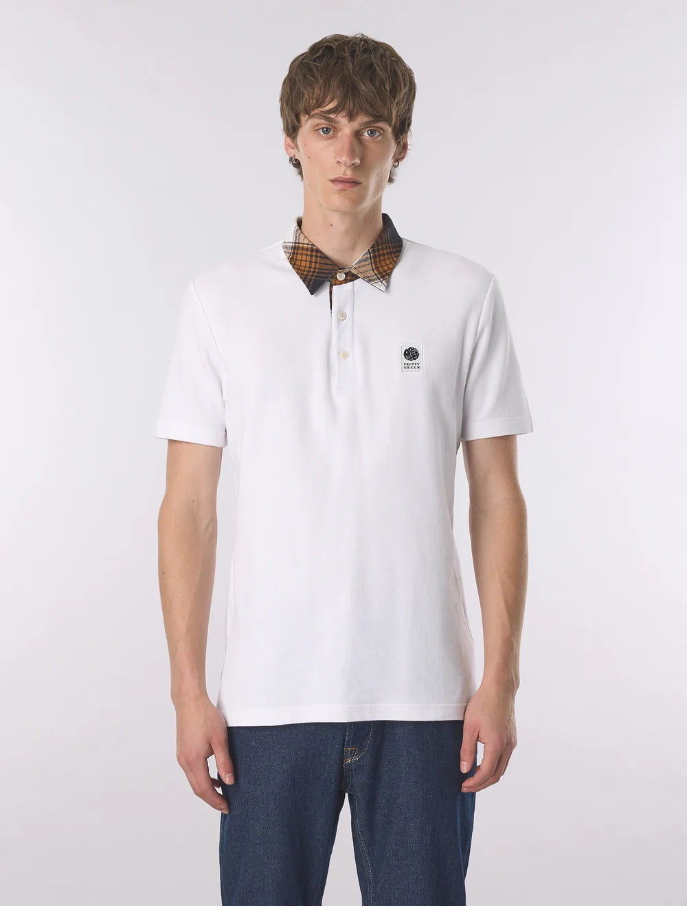 Pretty Green Strobe Polo Shirt White