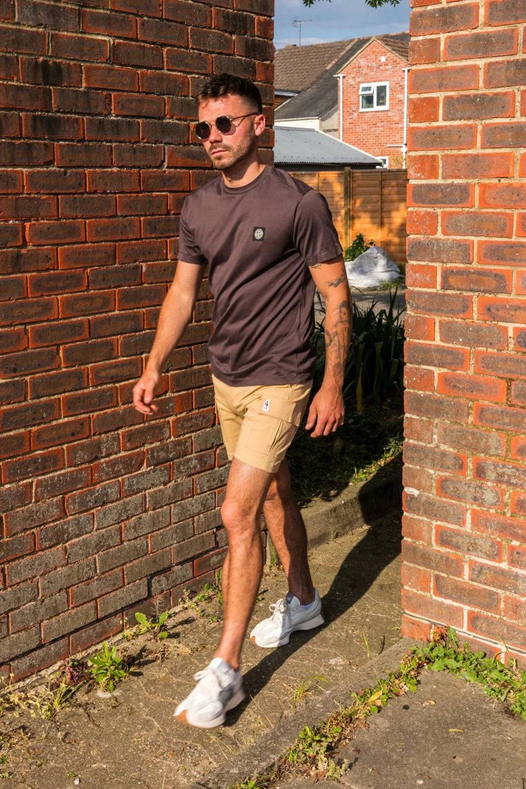 Grand Alliance Sharp Cuts Shorts In Beige - RD1 Clothing