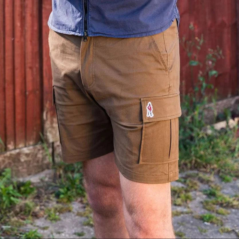 Grand Alliance Sharp Cuts Shorts In Brown - RD1 Clothing