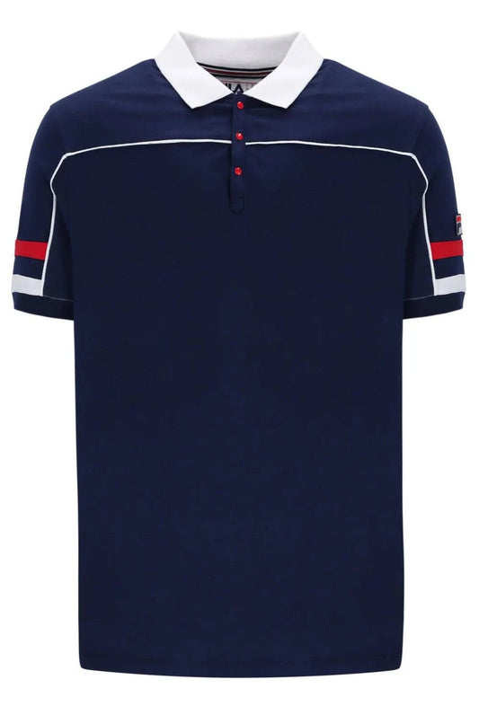 Grandslam Piping Polo Top Navy/White/Red - RD1 Clothing