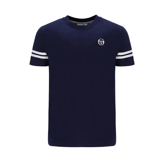 Sergio Tacchini Grello Crew Neck T-Shirt In Maritime Blue/ White - RD1 Clothing