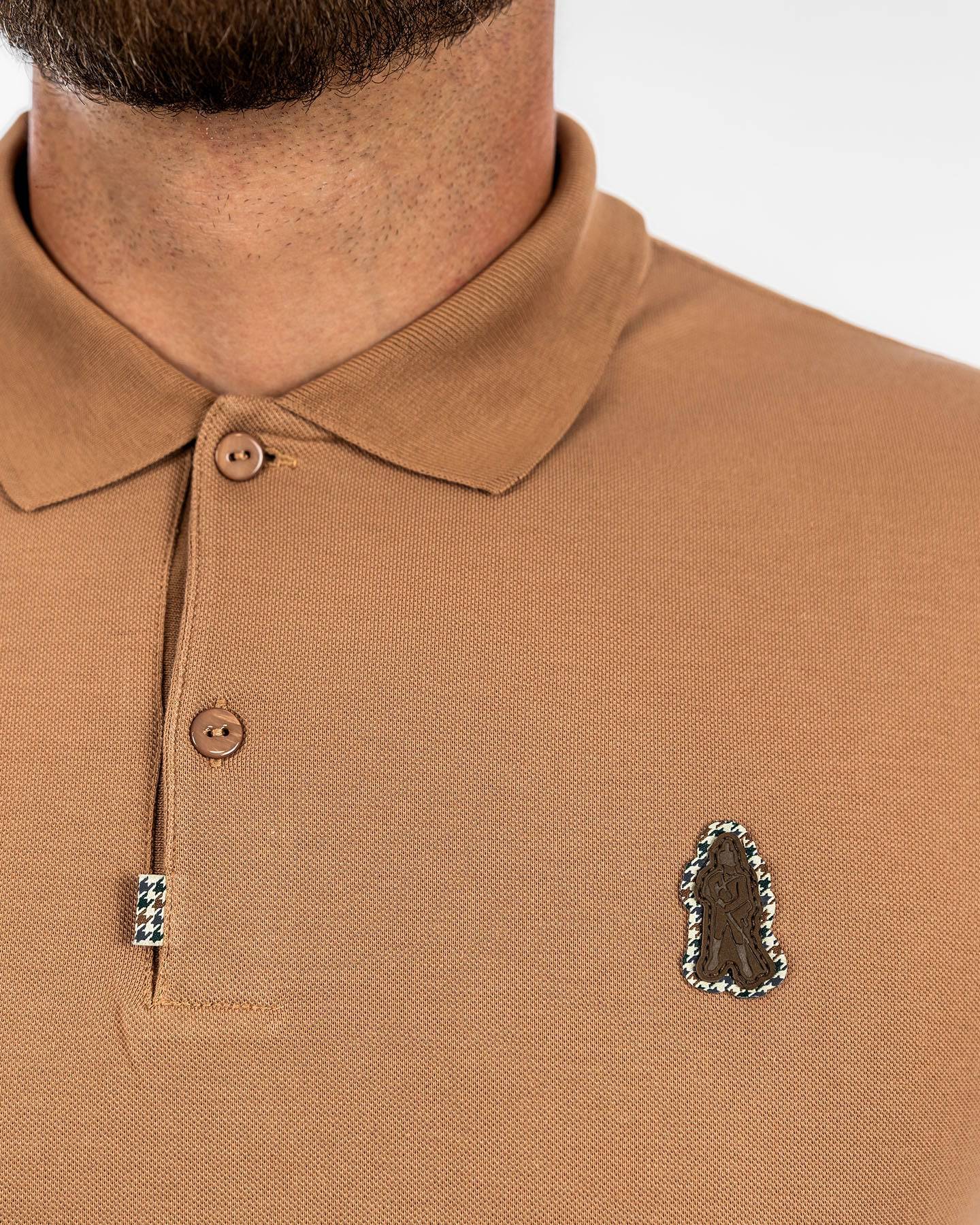 Grand Alliance Long Sleeve Slim Fit Polo In Praline - RD1 Clothing