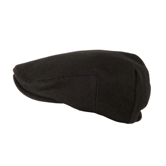Carlyle Classic Flat Cap Solid Black