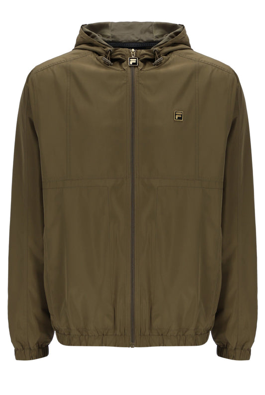Fila Gold Ian Full Zip Jacket With Seam Detailing in Dark Olive. - RD1 Clothing