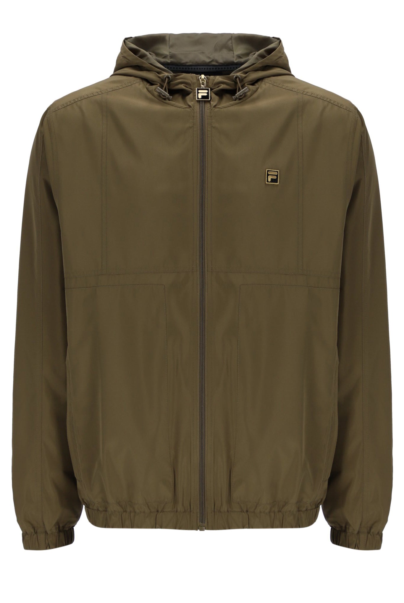 Fila Gold Ian Full Zip Jacket With Seam Detailing in Dark Olive.