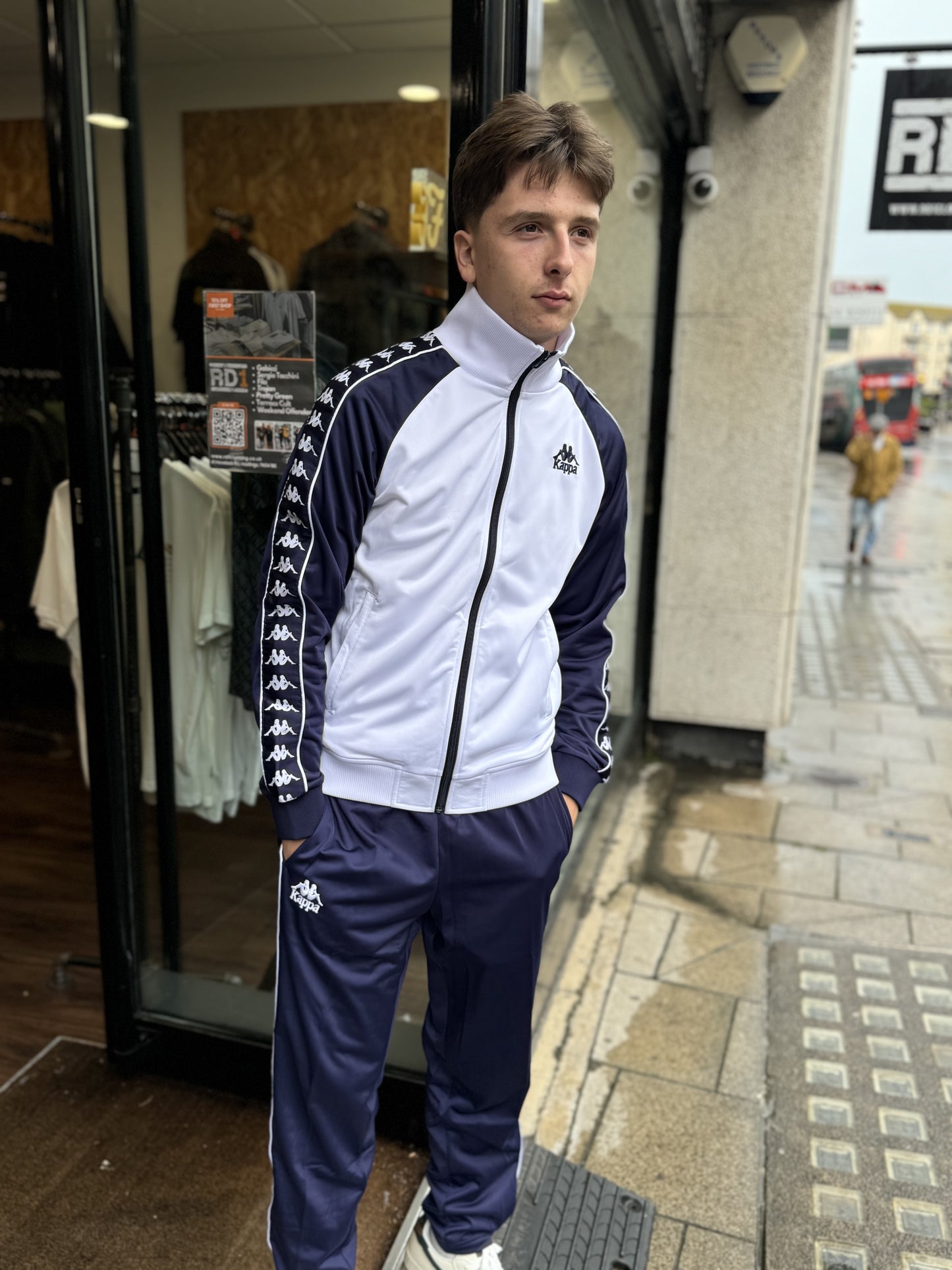 Kappa Uriah Track Top In White - RD1 Clothing