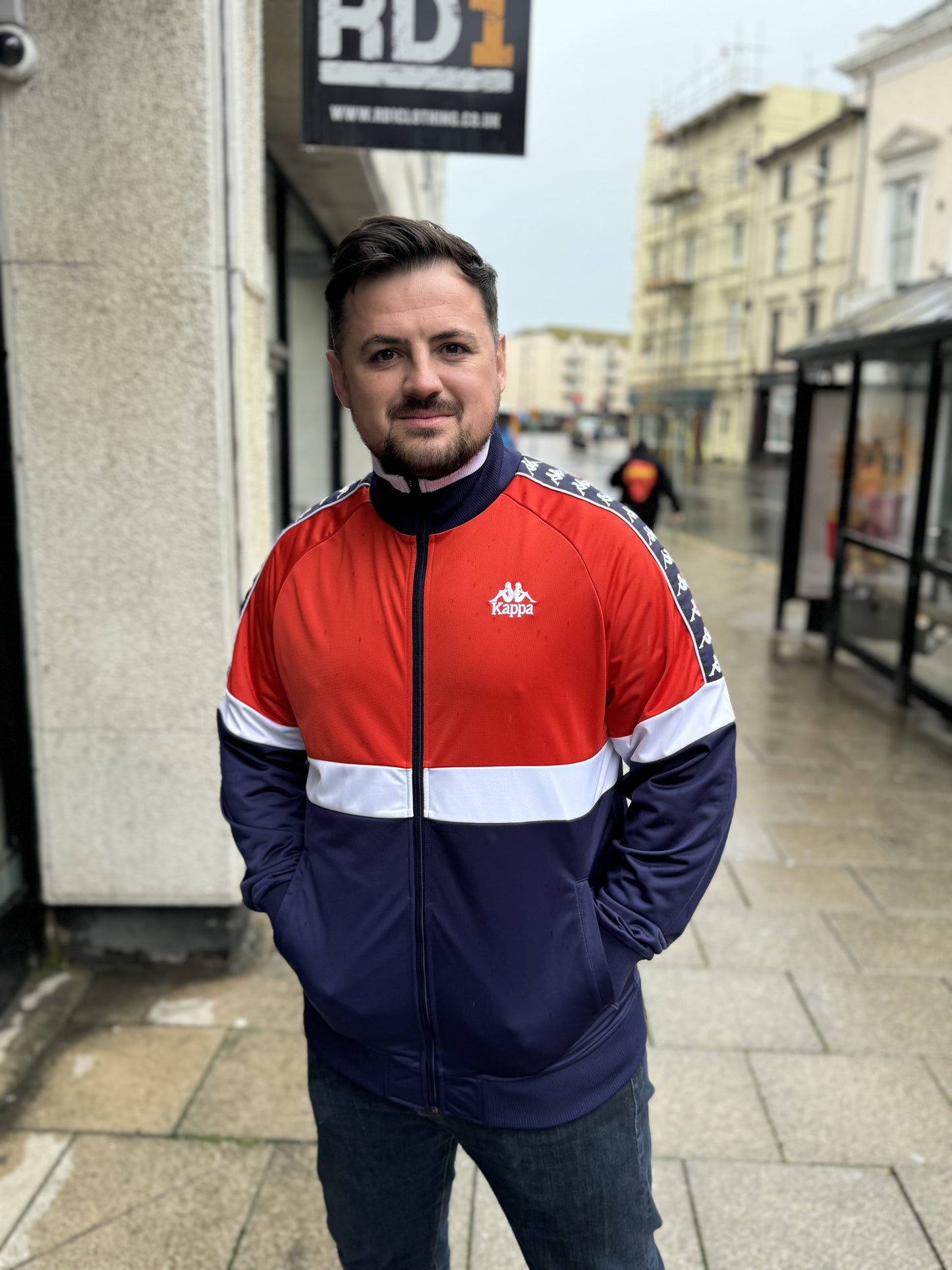Kappa Unther Track Top In Red/ Blue/ White