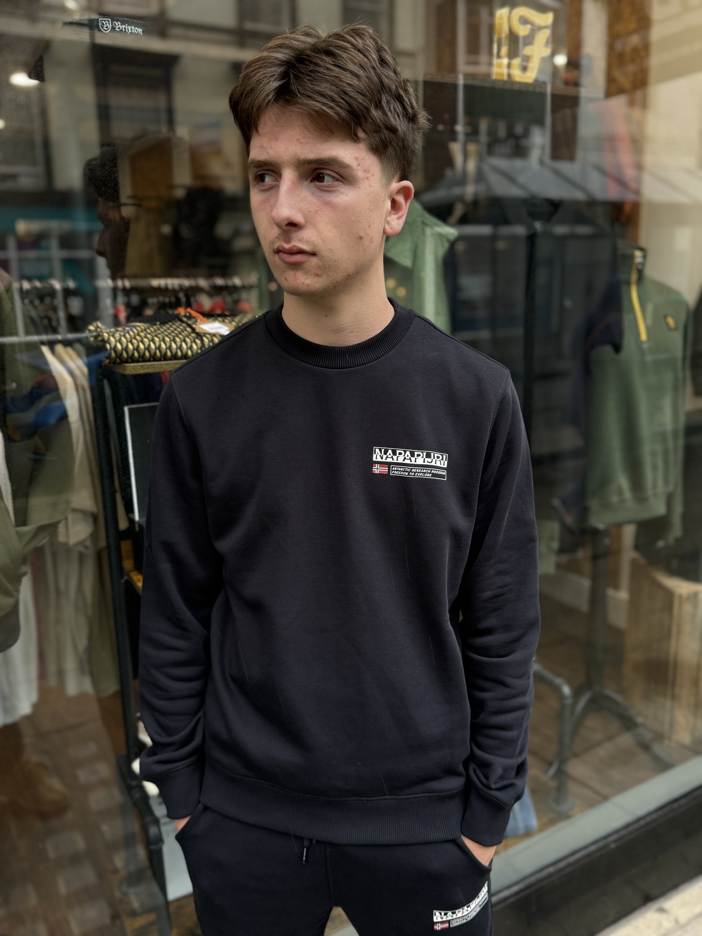 Napapijri Kasba Crew Neck Sweat In Black - RD1 Clothing