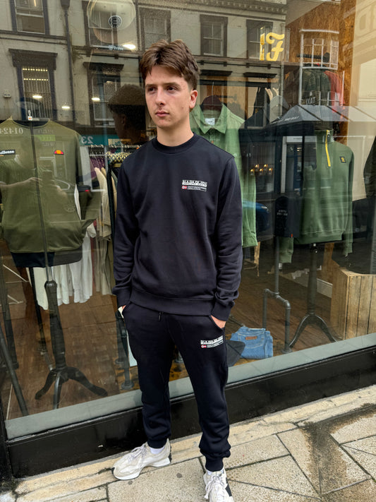 Napapijri Kasba Crew Neck Sweat In Black - RD1 Clothing