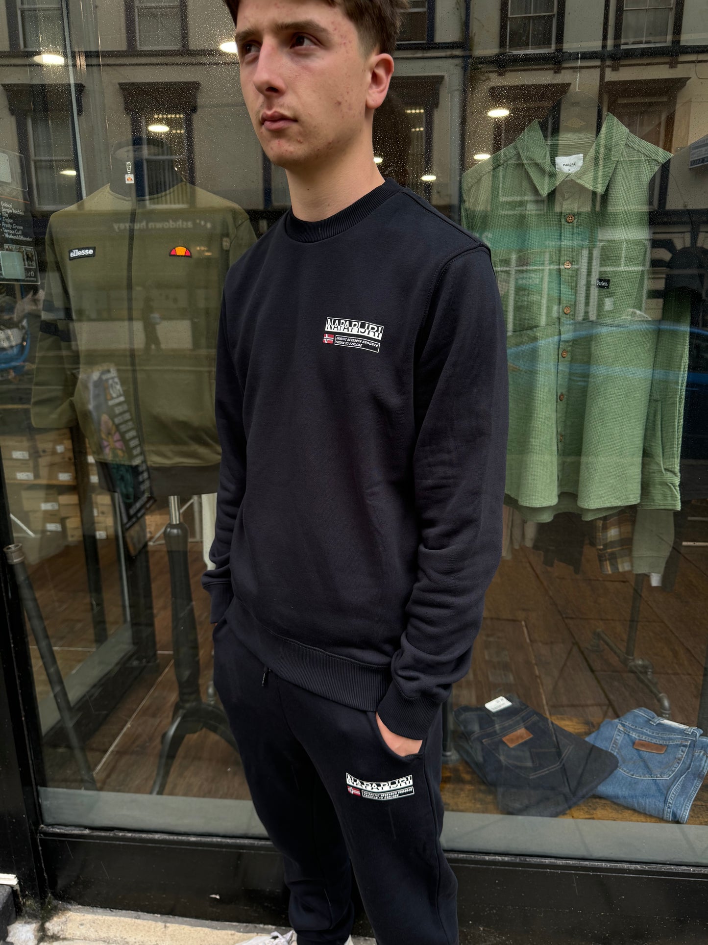 Napapijri Kasba Crew Neck Sweat In Black - RD1 Clothing