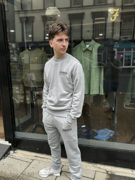 Napapijri Kasba Crew Neck Sweat In Grey - RD1 Clothing