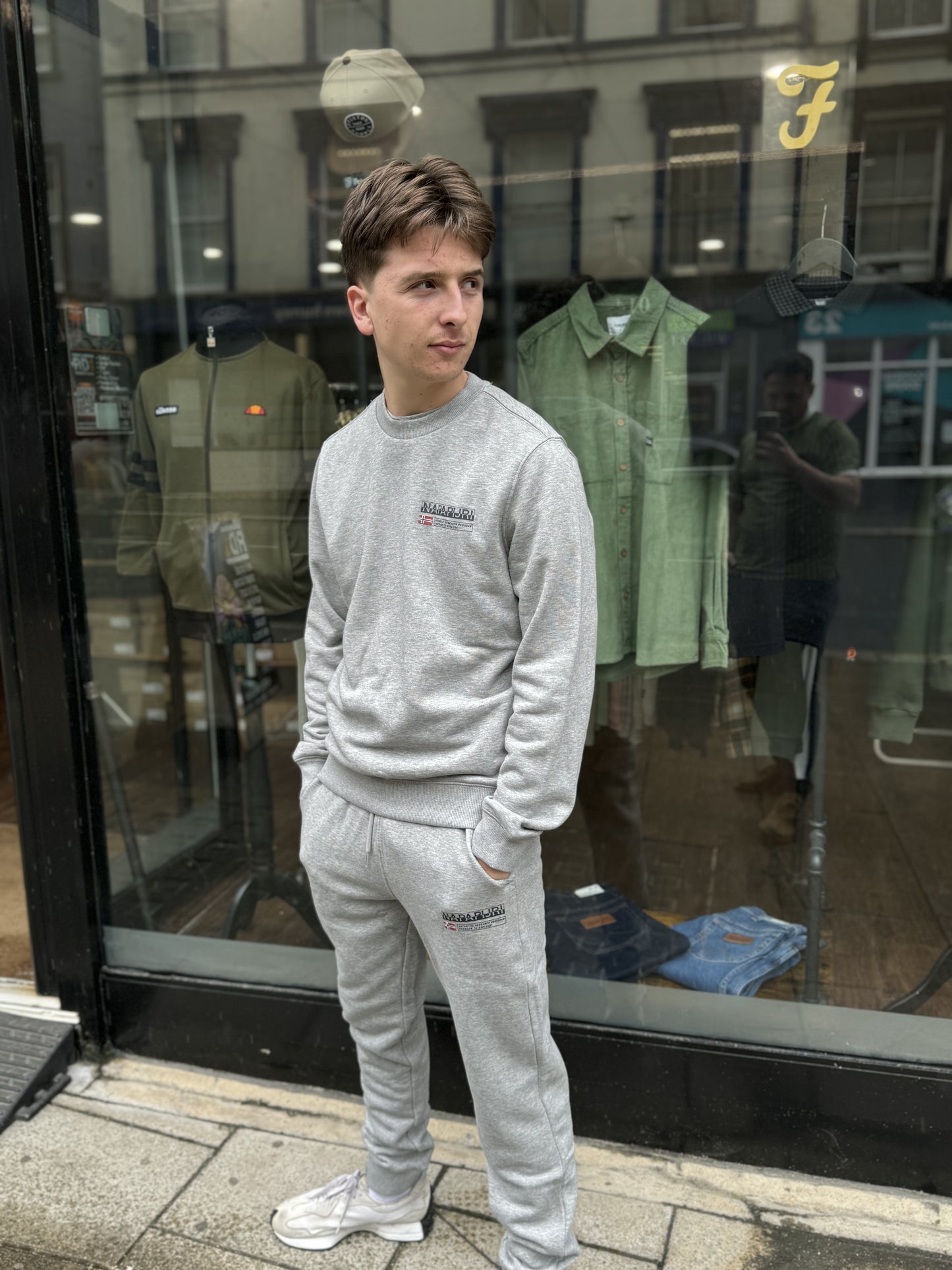 Napapijri M-Kasba Jogging Bottoms In Grey - RD1 Clothing