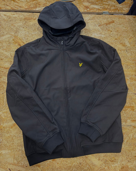 Lyle & Scott Fleece Back Softshell Jacket Black - RD1 Clothing