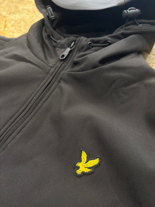 Lyle & Scott Fleece Back Softshell Jacket Black - RD1 Clothing