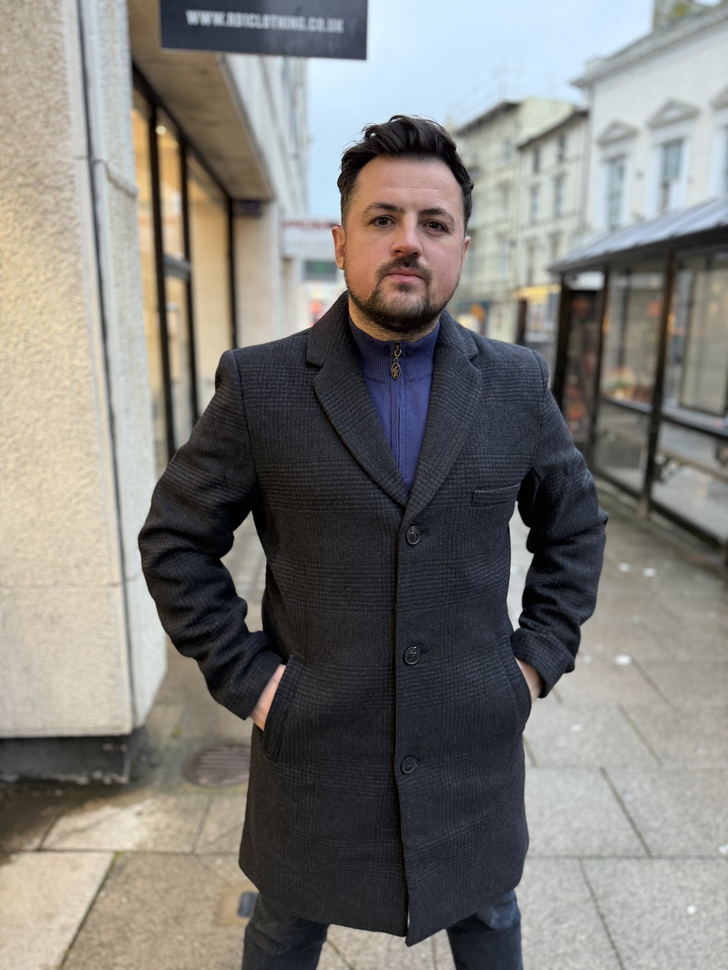 Only & Sons Check Wool Coat - RD1 Clothing