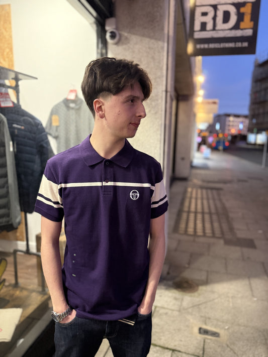 Sergio Tacchini Heath Polo In Blackberry/ Cordial/ Gardenia - RD1 Clothing