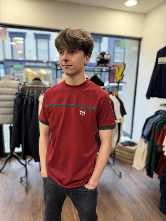Sergio Tacchini Wilding T-Shirt Dark Red - RD1 Clothing