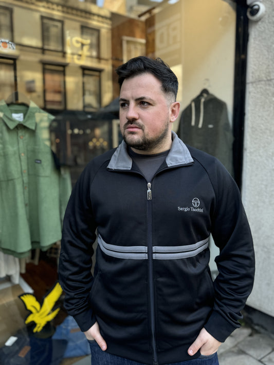 Sergio Tacchini Dallas Track Top Black In Grey - RD1 Clothing