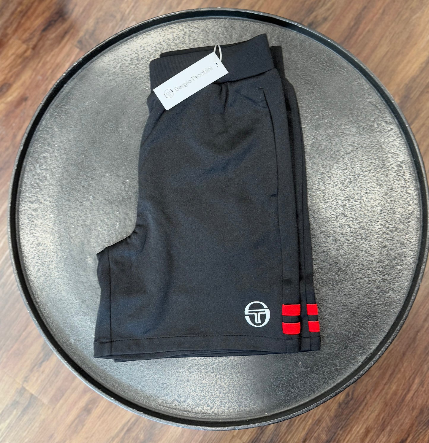 Sergio Tacchini New Orion Jogger Sweat Short Black/Adrenaline Rush - RD1 Clothing