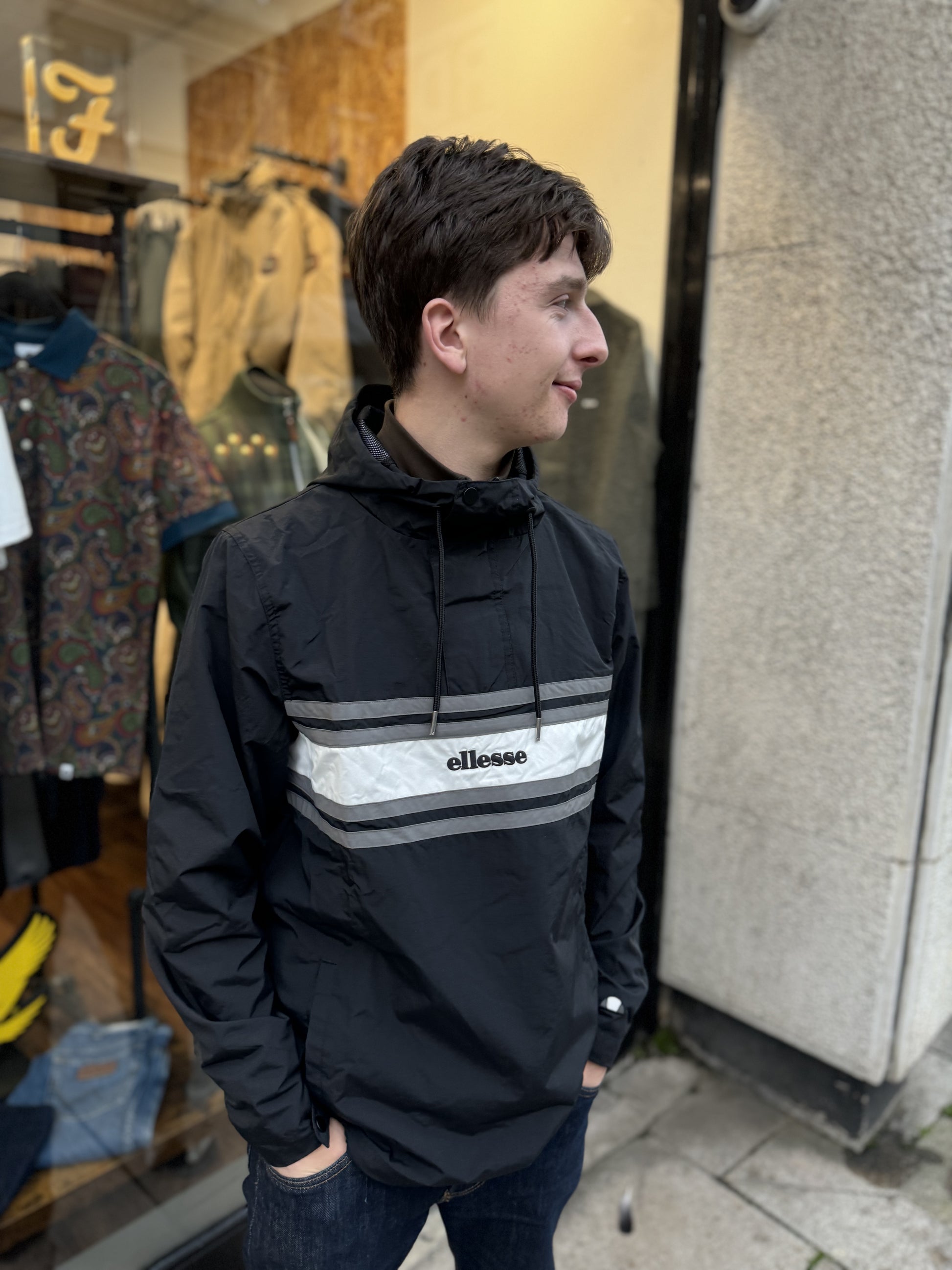 Ellesse Agraria Smock Jacket In Black - RD1 Clothing