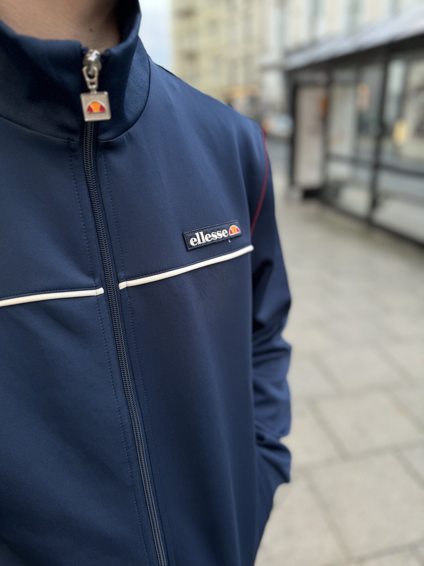 Ellesse San Marino Track Top In Off Navy - RD1 Clothing