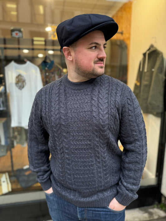 Only & Sons Cable Crew Neck Dark Navy - RD1 Clothing